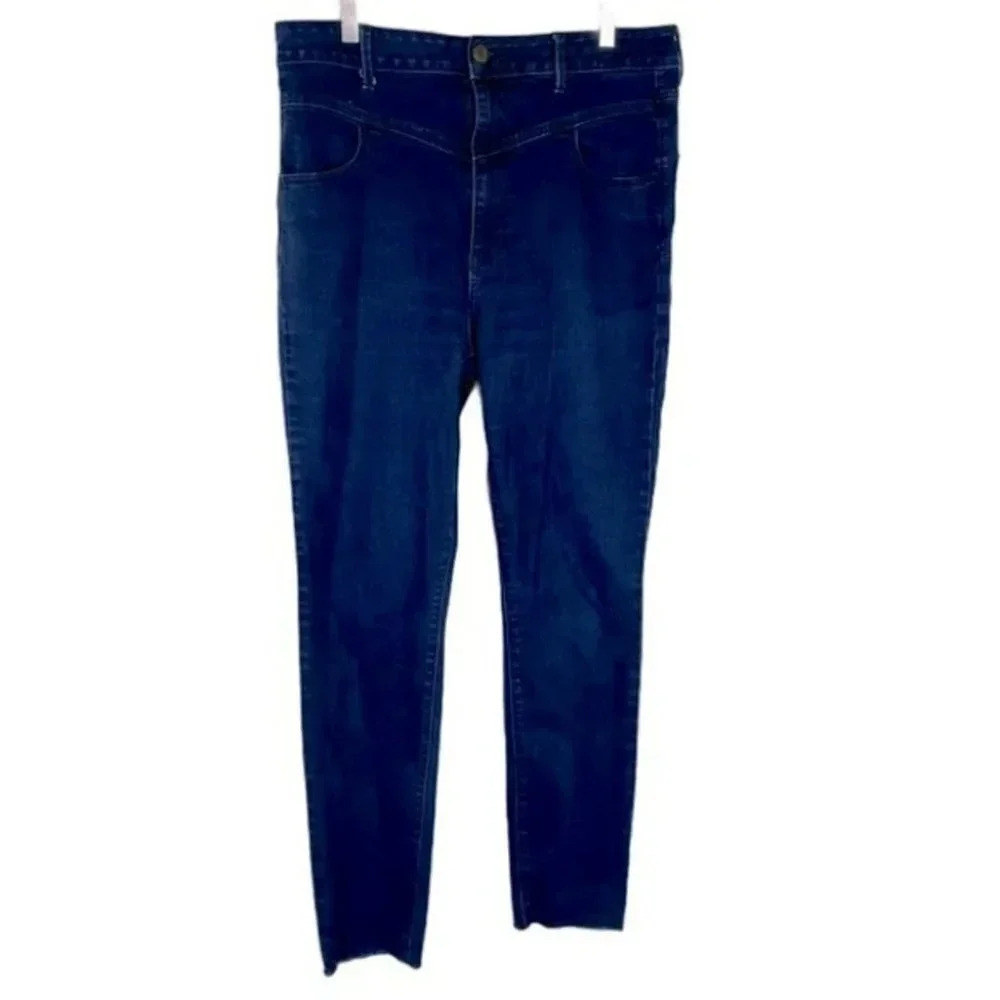 American Eagle Super Sky High Jegging 18 Long Dark Wash Super Stretch Skinny